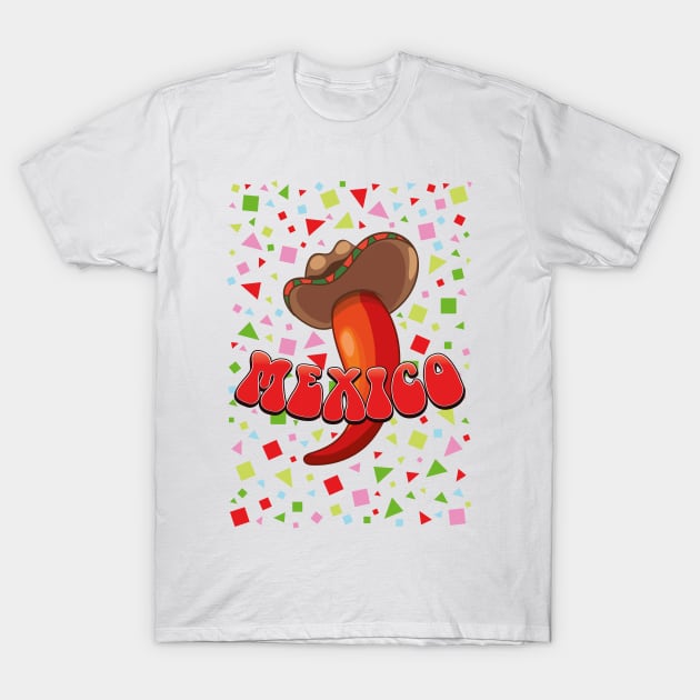 Mexico Chilli Pepper T-Shirt by nickemporium1